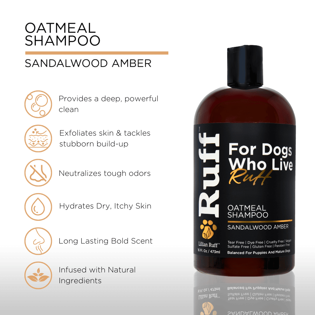 Sandalwood Amber Oatmeal Shampoo - Best Dog Shampoo