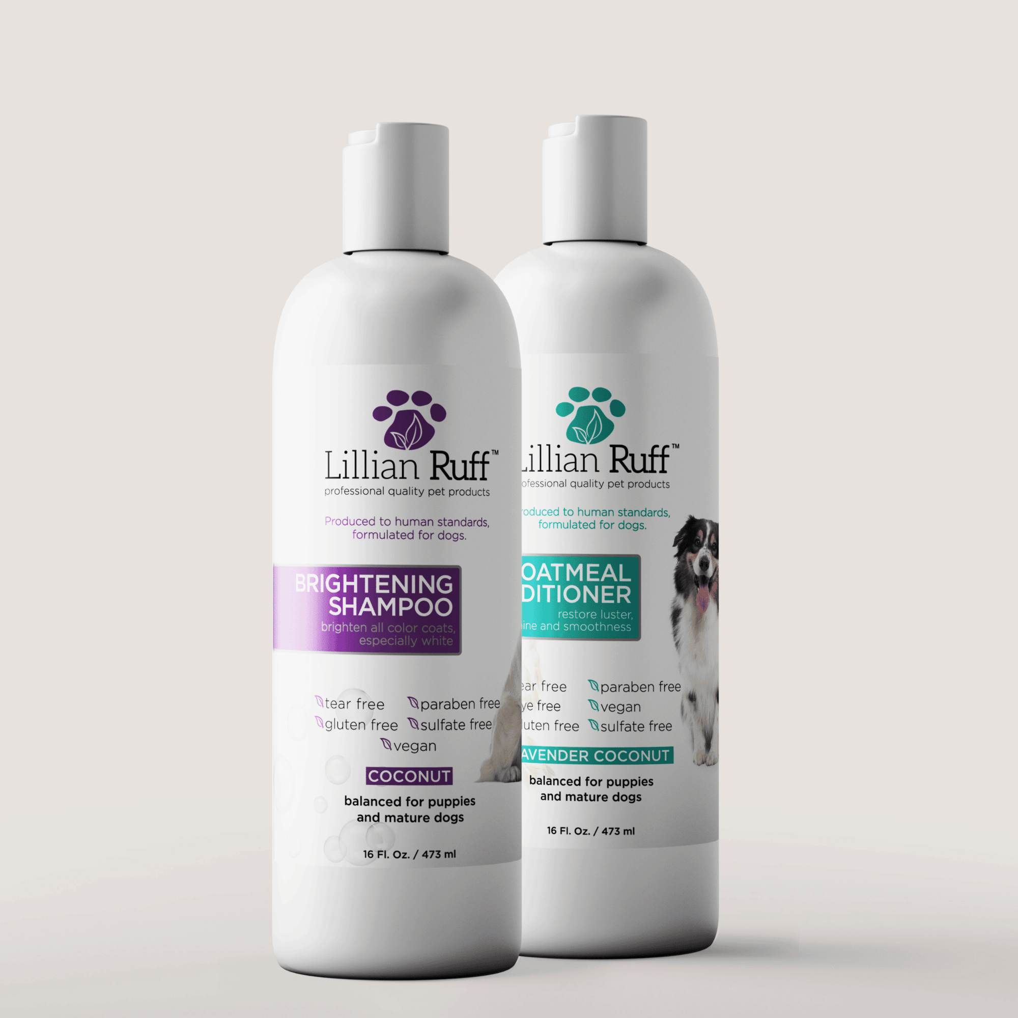 Brightening Shampoo & Oatmeal Conditioner Set - Best Dog Shampoo