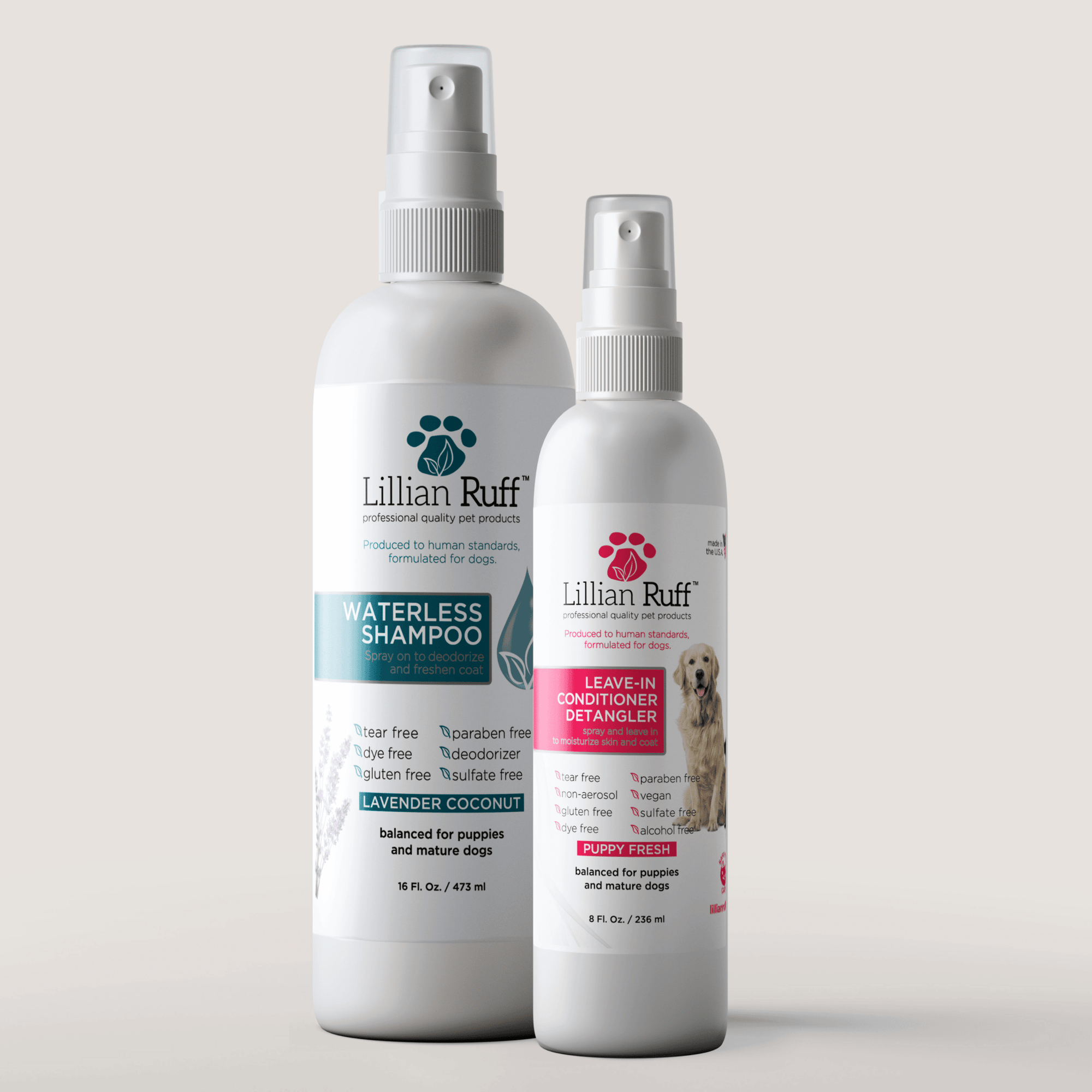 Waterless Shampoo & Detangler Set - Best Dog Shampoo
