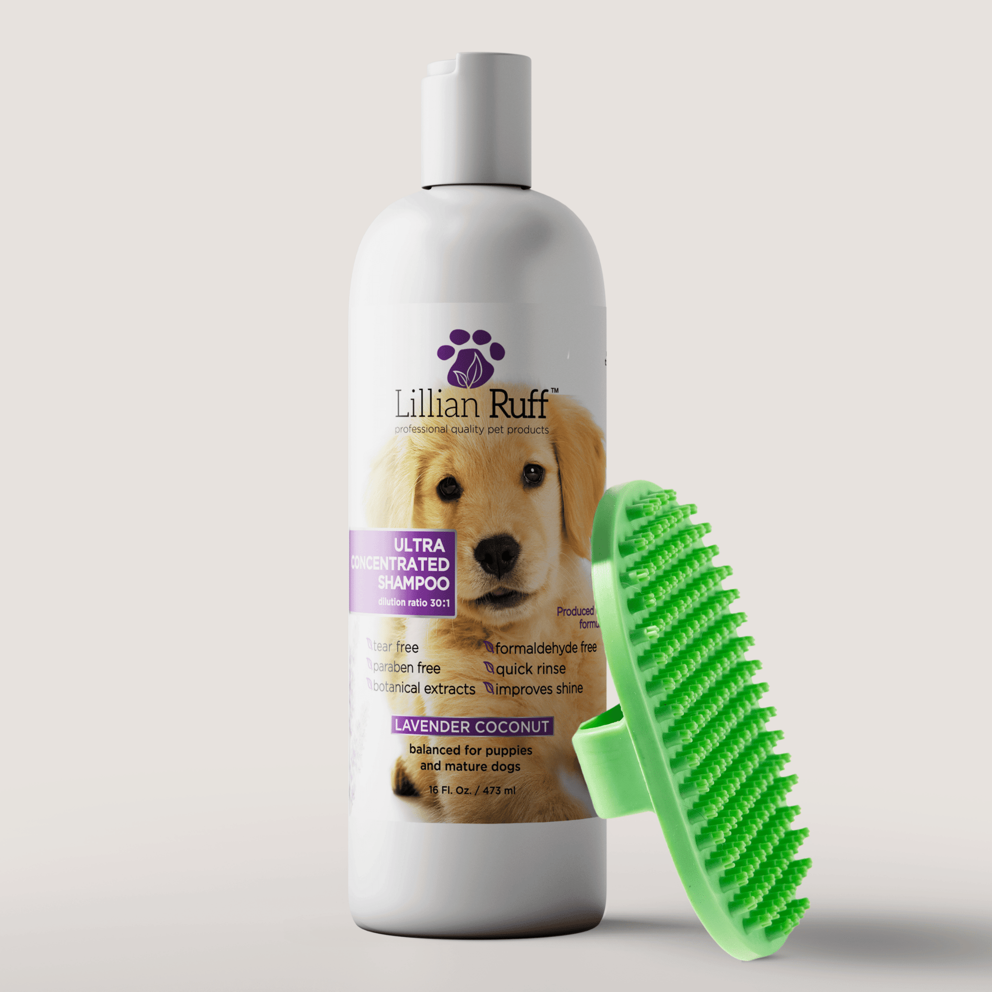 Ultra Concentrated Shampoo (16oz With Brush) - Best Dog Shampoo