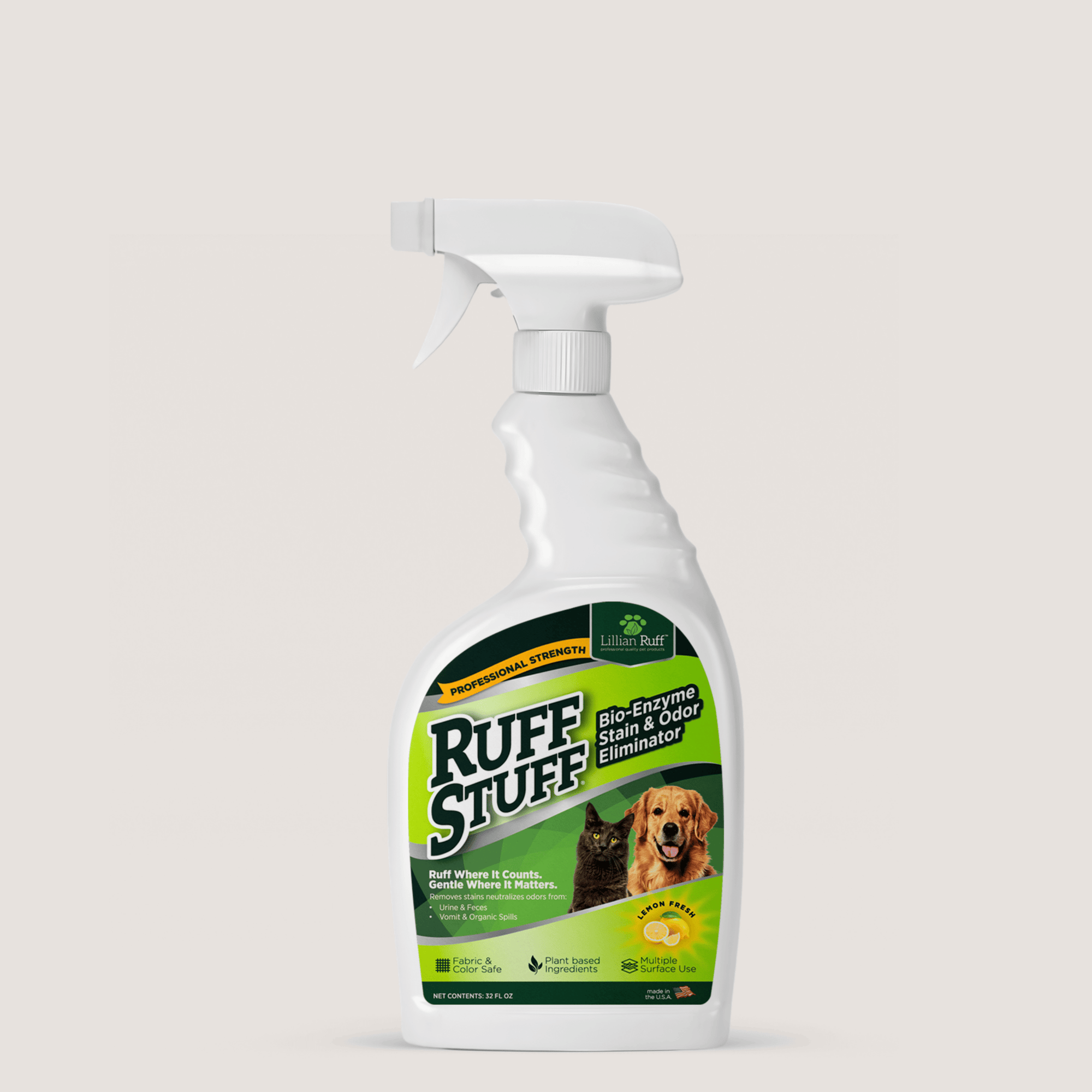 RUFF STUFF Bio - Enzyme Stain & Odor Eliminator - Best Dog Shampoo